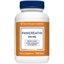 De Vitamine Shoppe Pancretan 500MG, Natuurlijke Digestieve Enzyme Supplement, Ondersteunt de spijsvertering van vetten, eiwitten, Koolhydraten (100 tabletten)