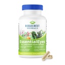 Ridgecrest Herbals EssentialEyes, Suppléments de vitamine naturelle pour les yeux, contient de la lutéine, de la zéaxanthine, de l'extrait de bilberry, soutient la santé des yeux et de la vision (120 capsules véganes, 30 portions)