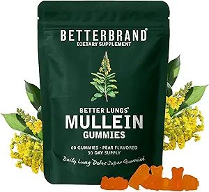 Betterbrand BetterLungs Sea Moss Gummies 1600mg Biologische Irish Sea Moss for Long and Immune System Support 1000mg Biologische Bladderwrack and Burdock Root - 60 Tel Apple Flavored (30 Days Supply)