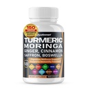 Turmeric Moringa Ginger Boswellia Quercetin Cinnamon Saffron Tart Cherry Odorless Gingembre -150 Capsules- Fabriqué aux États-Unis