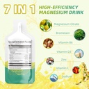 Supplément liquide de citrate de magnésium(10 Fl Oz),Solution complexe de magnésium avec vitamine B, zinc, sodium et bromelain pour le sommeil, Muscle, Heart, Gut Support(Pineapple)
