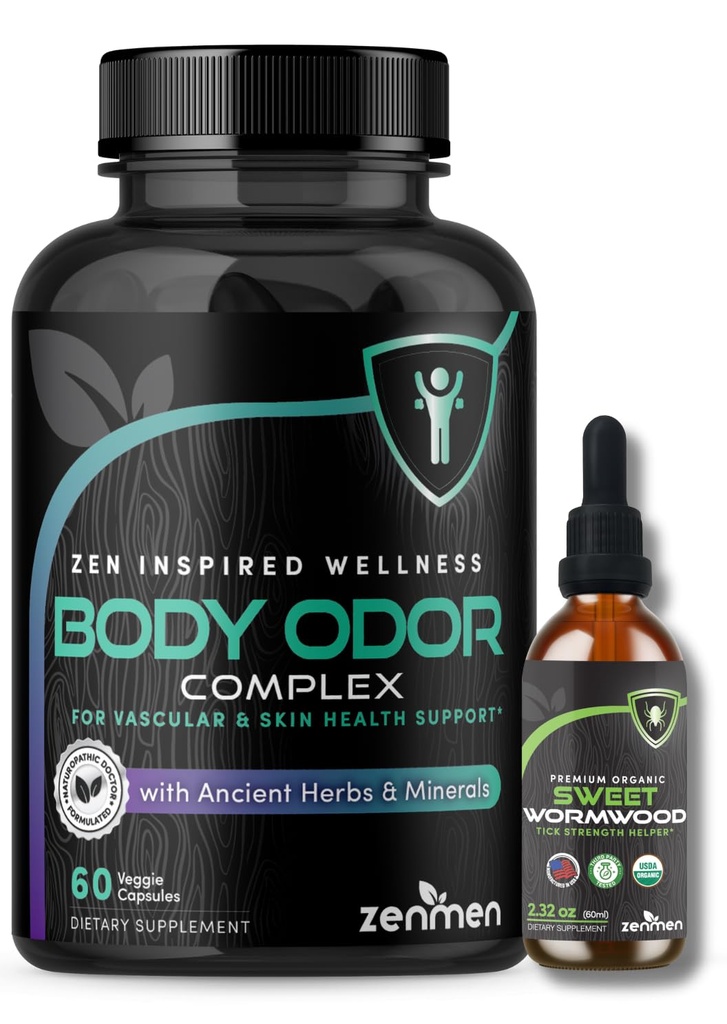 Zenmen Algemene Wellness Bundle: Body Odor Supplement en Sweet Wormwood Tinctuur Bundle