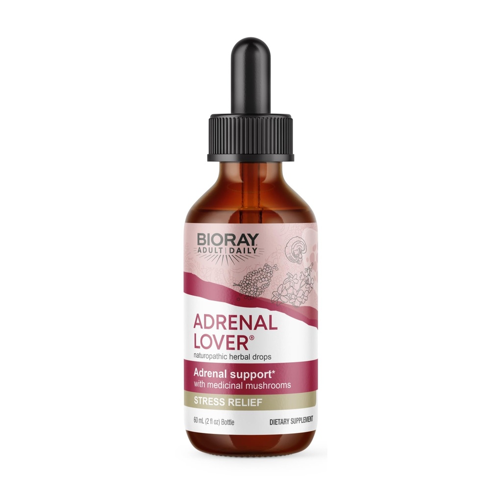 BIORAY Adult Daily Adrenal Lover - 2 floz - Traditionele Chinese nier Yin tonic - Niet-GMO, Vegetarisch, Glutenvrij, Alcoholvrij