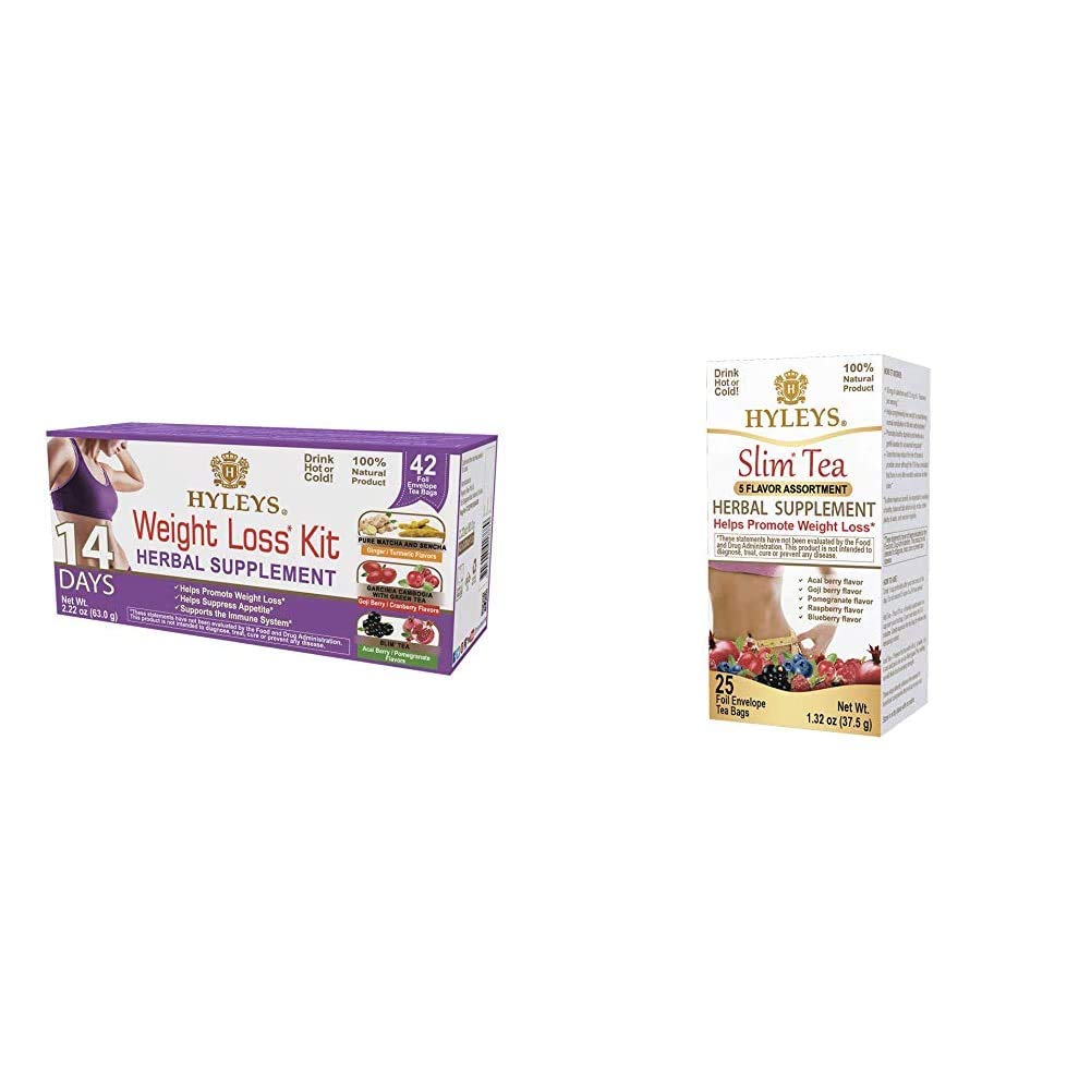 Hyleys 14 dagen gewichtsverlies thee en Slim Tea 5 smaak Assortiment