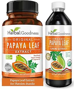 Papaya Leaf Extract voor Bloedplaatjes & Papaya Enzyme Bundle 