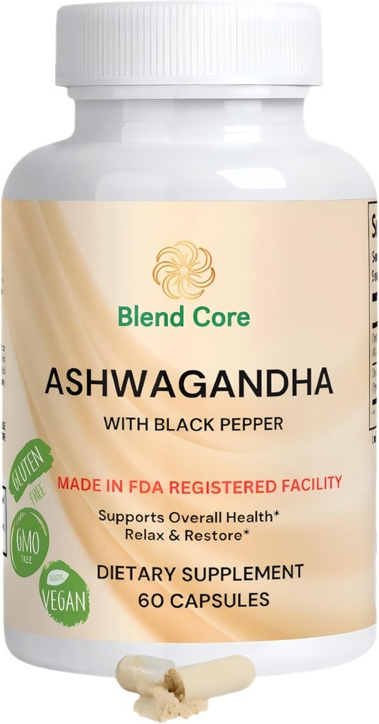 Ashwagandha met Black Pepper Ashwagandha Supplementen 