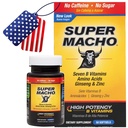 Super Macho, Vitamines haute puissance B et acides aminés, Carburant pour les hommes actifs d'aujourd'hui, Pas de caféine, Pas de sucre, Supplément alimentaire, Fabriqué aux États-Unis,50 Softgels