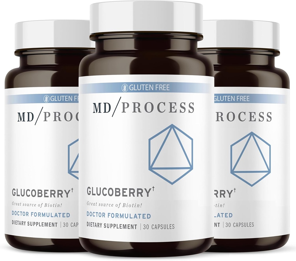 Extrait de GlucoBerry Maqui Berry avec Picolinate de chrome pour le soutien de la santé du sang - avec Biotin et Gymnema Sylvestre - Doctor Formulé - 30 Capsules, 3 Pack