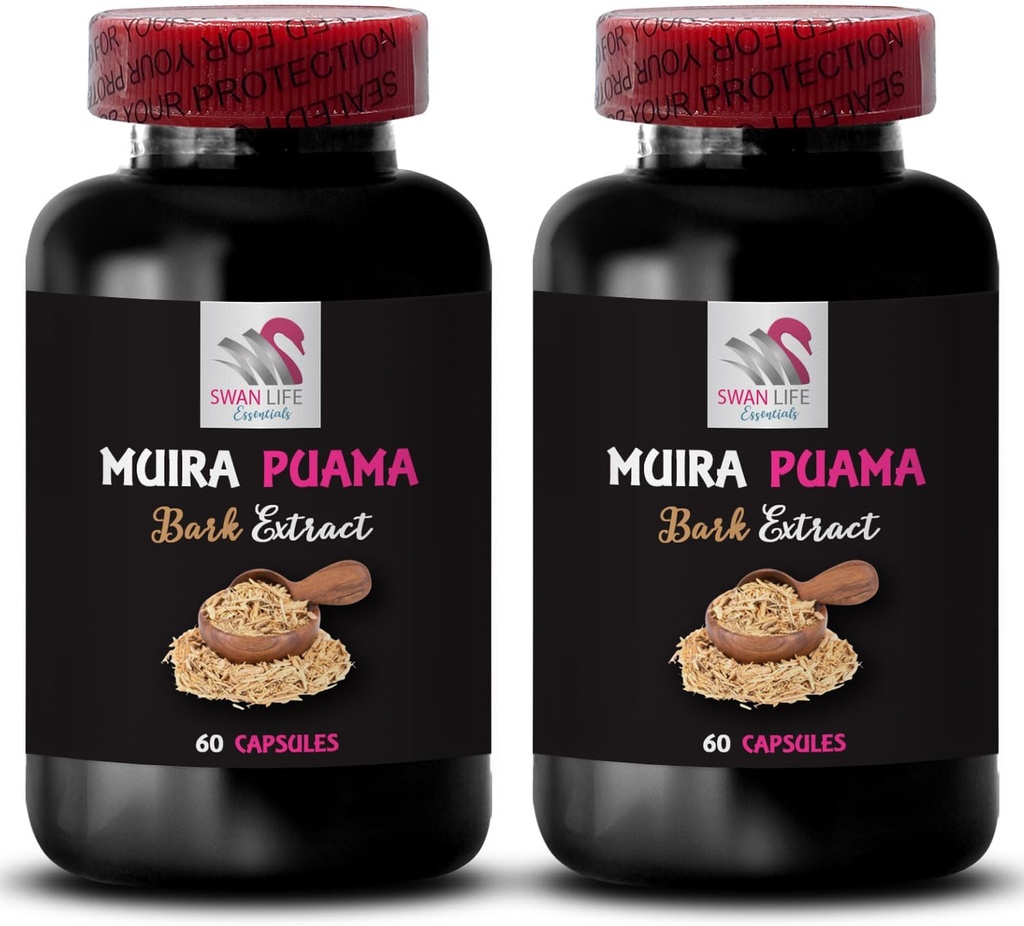 Éveil à base de plantes - MUIRA PUAMA BARK EXTRACT - Puissance énergétique de la centrale, équilibre entraîné par la plante, soutien de la force, préparation à l'aventure, optimisation de l'énergie, entraînement botanique, mélange boost 2 bouteilles 120 capsules