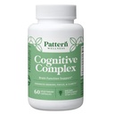 Patroon Wellness Cognitive Complex Supplement Ondersteunt Geheugen, Focus, Mentale Helderheid, en Hersengezondheid Leeuwen Mane, Bacopa, B Vitaminen 60 Vegetarische Capsules