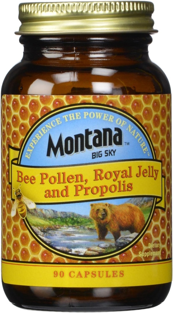 Bijenpollen Royal Jelly en Propolis Capsules, 90 Telling (verpakking van 12)