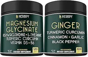 Supplément au glycinat de magnésium et supplément au gingembre de 5in1