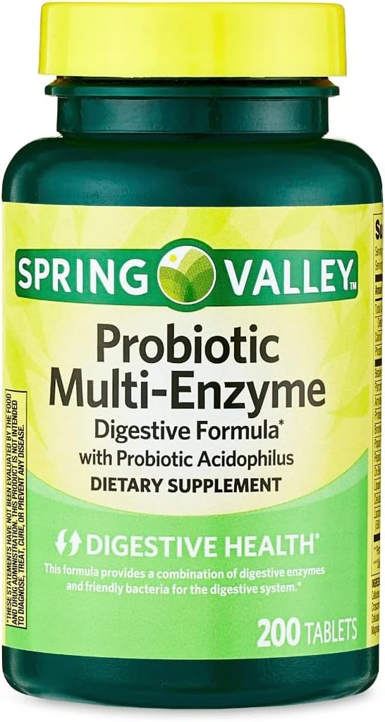 Spring Valley Multi-Enzyme Probiotic 200 tabletten