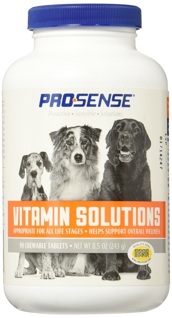 ProSense vitamineoplossingen 90 Tellen, kauwtabletten voor honden, helpt ondersteuning van de algehele welzijn (P-87039)
