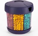 Mossime Supplement Organizer met Extra Large 7 Compartments, TPU Soft Lid Eenvoudig Open Pill Dispenser, Een maand Reizen Organisator Opslag Vitamine Houder, Medicine Container Pill Fles