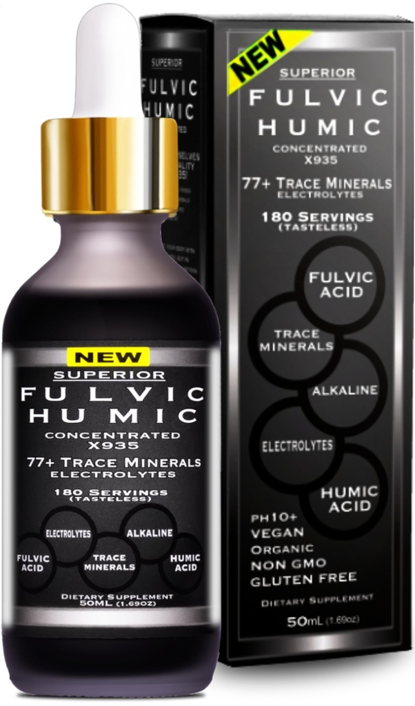 Trace Mineral Drops with Electrolytes - 77 Trace Minerals - 180 portions- Restaurer les électrolytes, améliorer la santé des Guts, réparer les Guts maigres - Plant dérivé Ionic Trace Minerals from Fulvic & Humic Acid