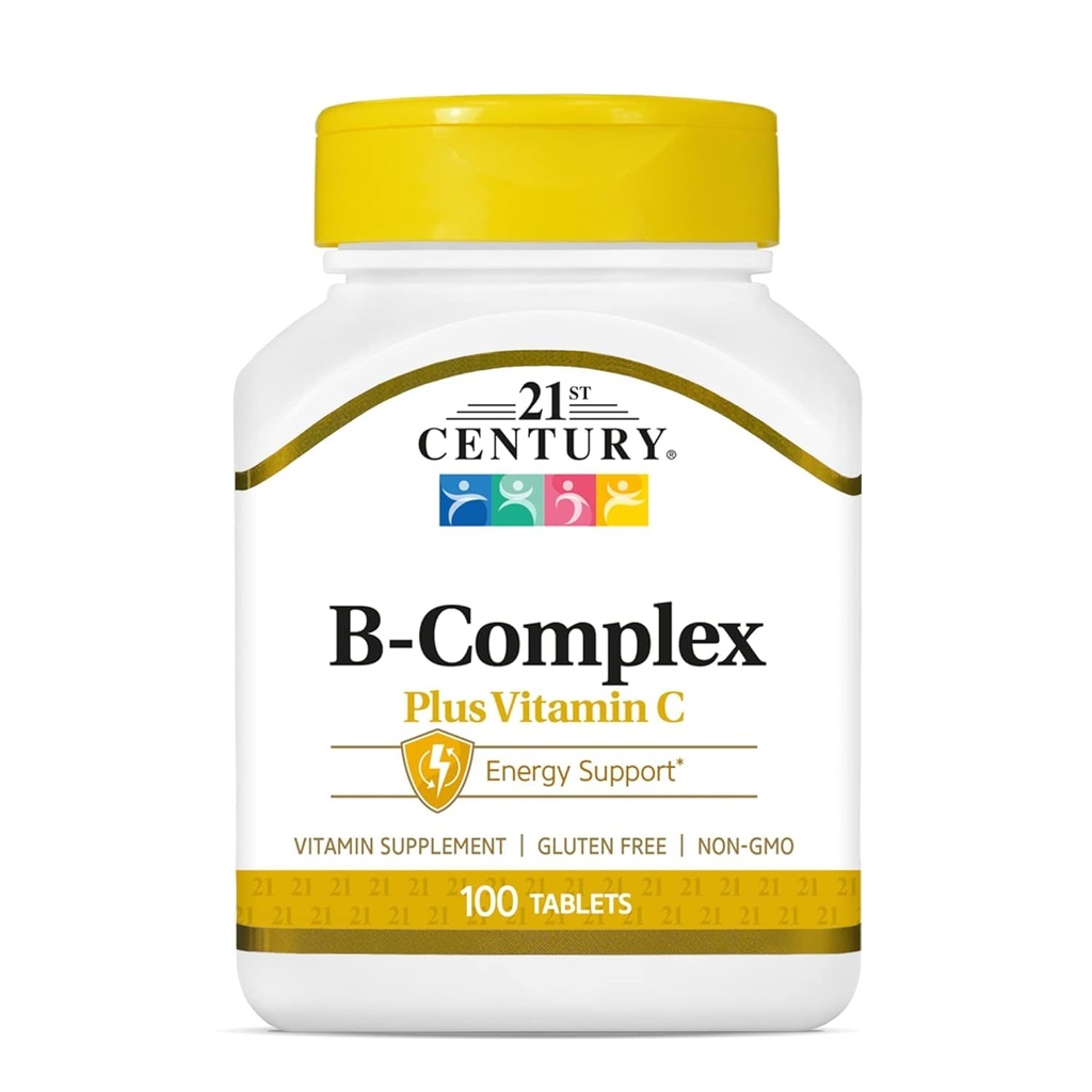 21e eeuw gezondheidszorg, B Complex Plus Vitamine C, tabletten 100 Tellen (verpakking van 1)