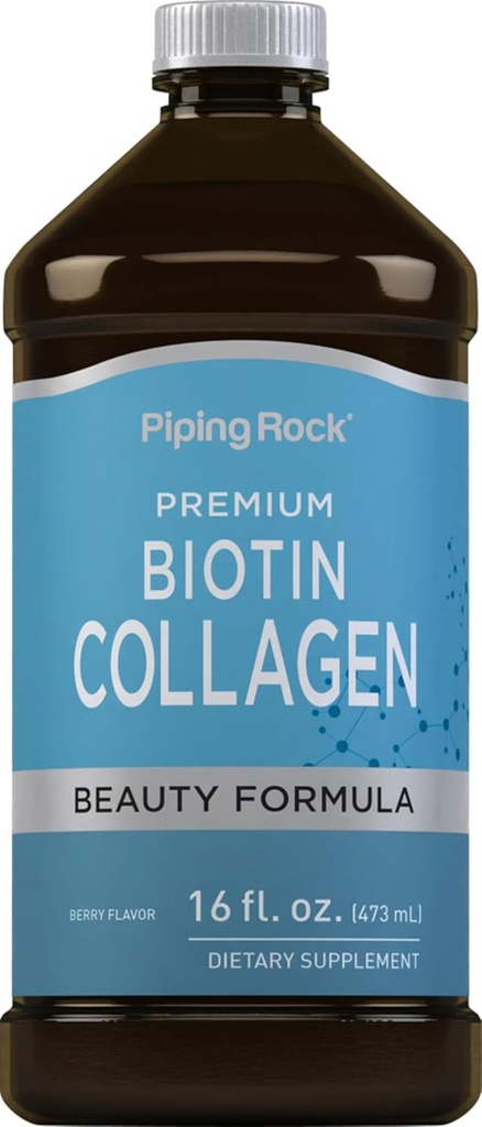 Piping Rock Liquid Collageen en Biotin 16 fl oz 