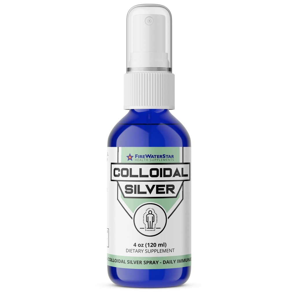 FWS Silver Spray - 4 oz - Clear Silver - 50 ppm - 99,99% Pure Silver - Daily Immune Support