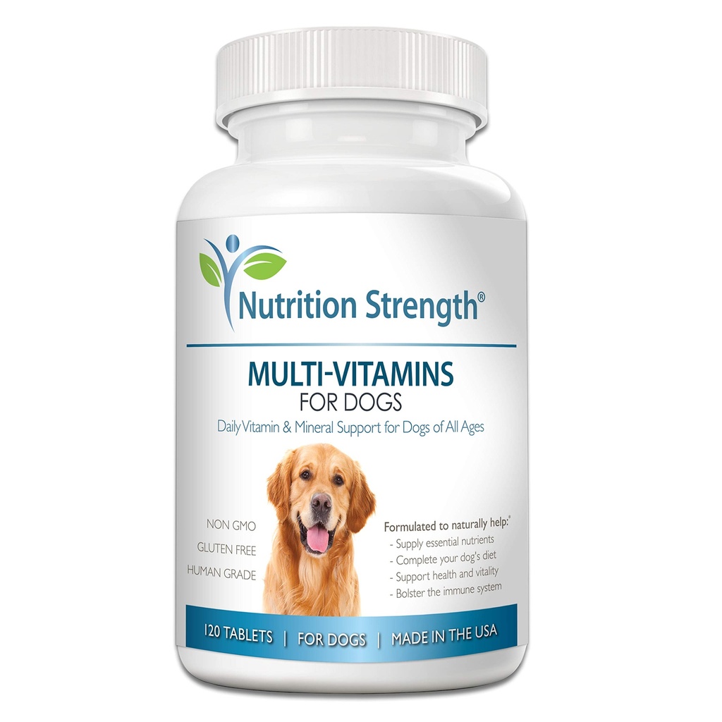 Multivitaminen voor honden, dagelijkse vitamine en minerale ondersteuning, voedings-hond supplementen voor alle hondenrassen en maten, bevordert Immune Gezondheid in Huisdieren, 120 Kauwtabletten