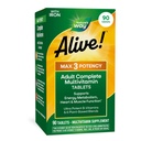 Nature's Way Alive! Max3 Potentie Dagelijkse Multivitamine, Gemethyleerde B12 en Folaat, Ultra Potentie B-vitaminen ter ondersteuning van het energiemetabolisme*, 90 tabletten