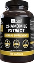 PURE ORIGINEEL INGREDIËNTEN Kamille Extract (365 capsules) Geen Magnesium of rijstvullers, altijd zuiver, lab geverifieerd