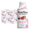 Freeflow Fit Energy Shots, Watermeloen Rush, Natuurlijke Cafeïne Boost met L-theanine, Ginseng, Vitaminen, Prebiotica, Elektrolyten (24 Telling, 2oz Shots)