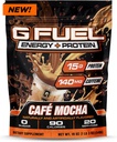 G Fuel Protein + Energy Drink Powder, Pre Workout Cafeine Mix voor Gaming, Suikervrije Focus Amino, Vitamine + Antioxidanten, 19oz (Café Mocha, 20 Servers)