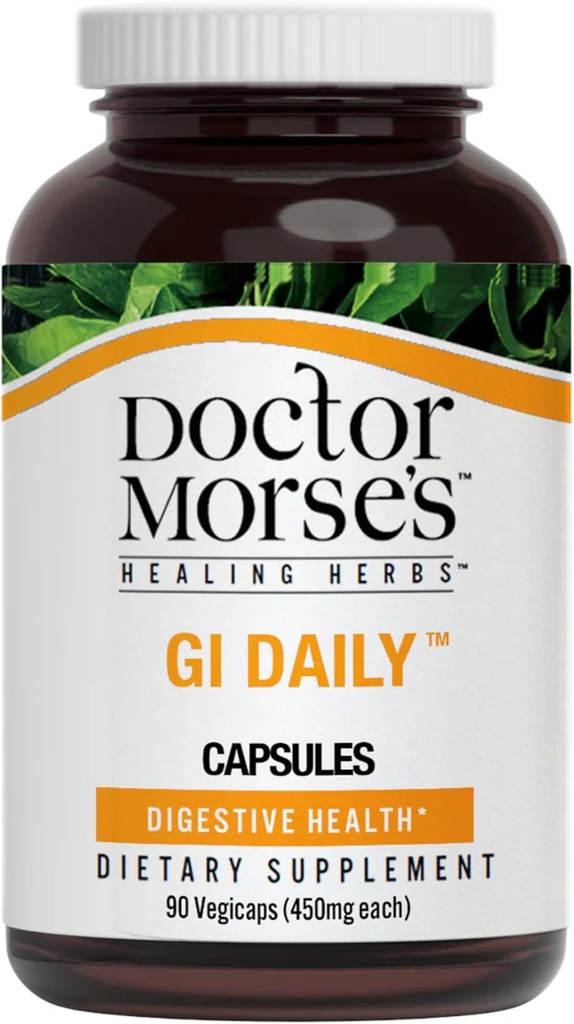Doctor Morse's GI Daily - Gut Cleanse - Digestieve ondersteuning - Intestinale, algemene Gut Support - Naturopath Geformuleerd - Marshmallow Root, Slippery Elm Bark, Mullein Leaf - 90 Capsules - 45 Day Supply