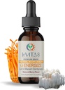 LeVITA8 gouttes de champignons premium pour les adultes - 100% Fleur de baie naturelle - Mélange synergique de Lions Mane Liquide, Extrait Cordyceps & B12 - Perte rapide (1oz, 30 jours d'approvisionnement)