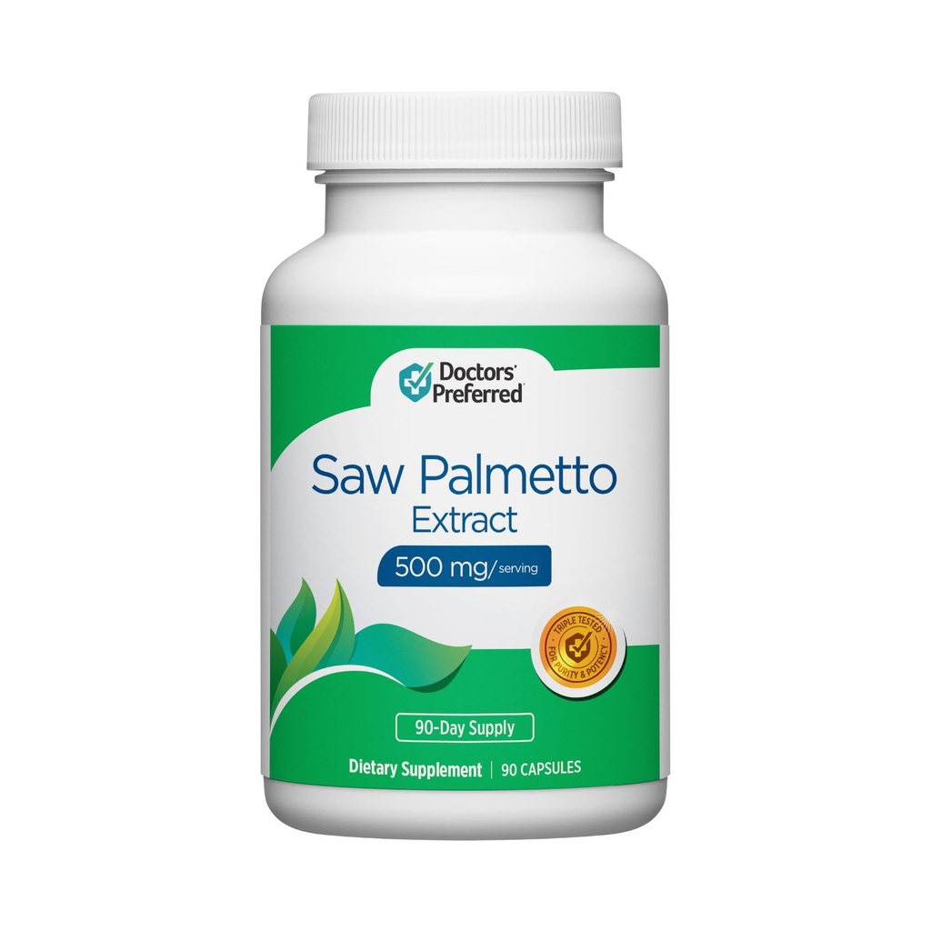 DOCTORS' VOORAFGAANDE Zag Palmetto voor mannen en vrouwen Extract Supplement 500 mg/Serven 90 Capsules