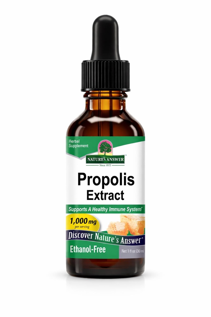 Nature's Answer Propolis Resin Extraction de la plante Supplément à base de plantes All-Natural Immmune Support de végétalien, sans alcool et sans gluten 1oz