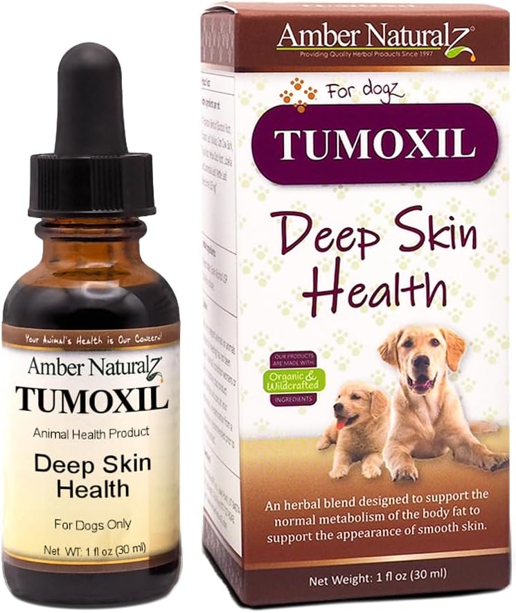 Amber NaturalZ Tumoxil Deep Skin Health Herbal Supplement voor honden en puppy's 