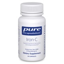 Pure Encapsulations Iron-C - 15 mg - 175 mg Vitamine C - Ondersteuning van rode bloedcellen* - Energieproductie - Hoog Biobeschikbaarheidsrijk IJzeren Pillen - Glutenvrij en Veganistisch - 30 capsules
