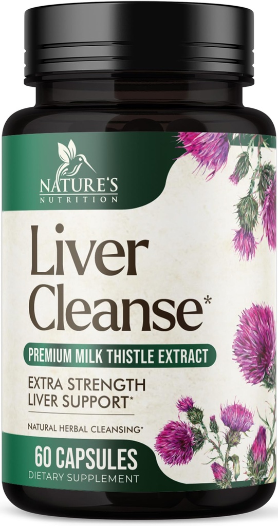 Leverreiniging Detox & Repair Formula - 20-in-1 Advanced Lever Ondersteuning Supplement met Silymarin melk distel, Dandelion wortel, Artichoke Extract, kurkuma, Choline, & bieten - 60 Veggie Capsules