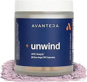 Avantera tot rust komen - Stress- en slaapsupplement voor volwassenen - Ondersteuning van gezonde stressniveaus en verbetering van de slaapefficiëntie - Magnesium, melatonine, Ashwagandha, & meer - 56 Vegan Capsules