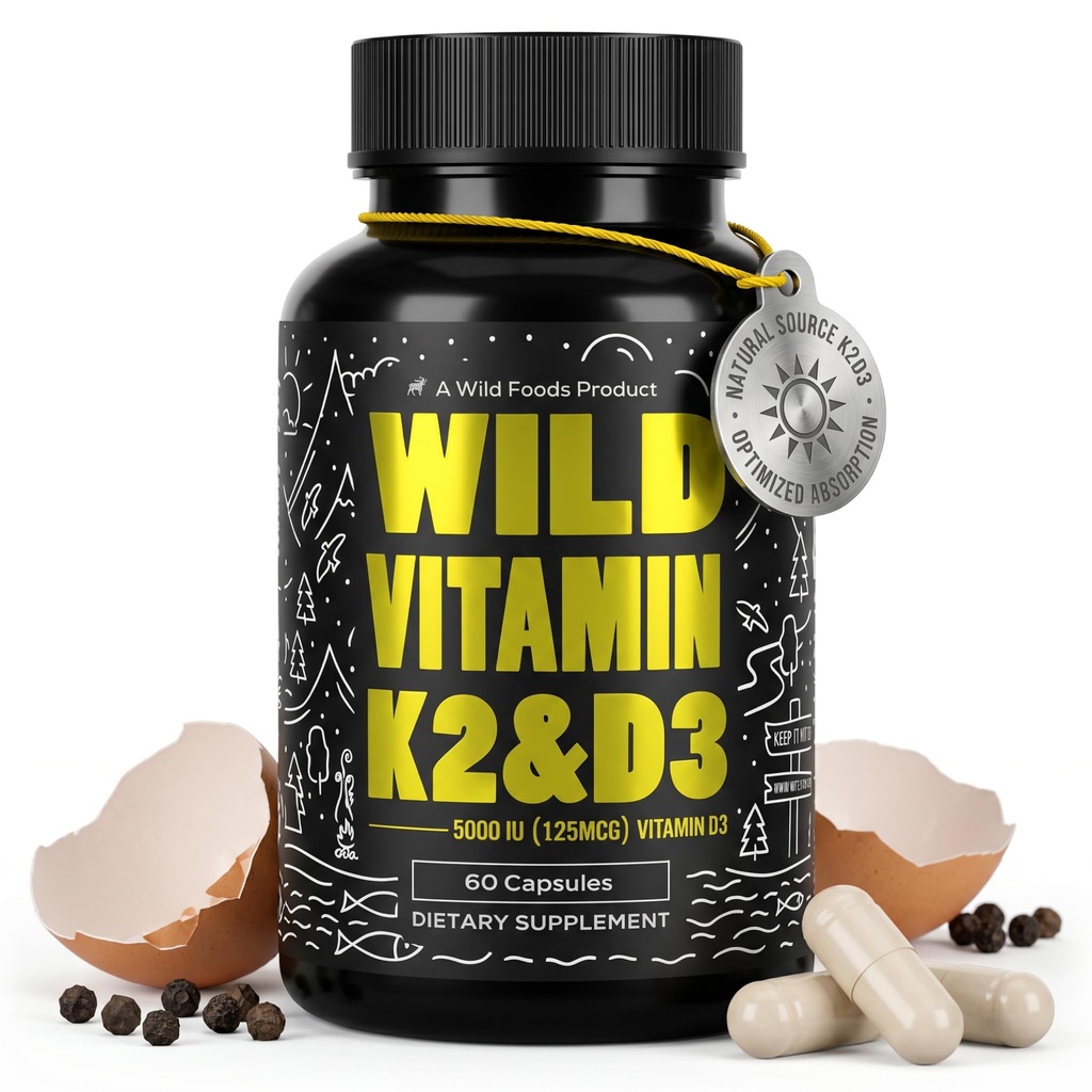 Wild Foods 5000iu Vitamine D3 + K2 