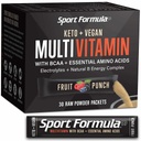 Liquid Multivitamine Drink Mix Vitamine Poeder BCAA zal uw maag dagelijks Keto MultiVitamine voor mannen en vrouwen Aminozuur Poeder Fruit Punch Packet Multivitamine Poeder Elektrolyten