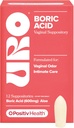 O Positiv URO Boric Acid Vaginale Zetpil met Lactic Acid, en Aloe for Fast Relief en Vaginale Odor Control 
