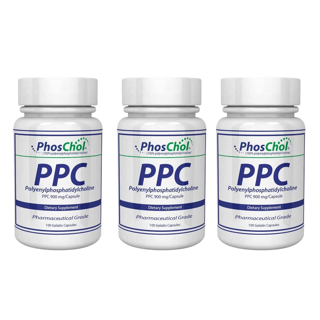 Nutrasal PhosChol PPC Polyenyl FosfatidylCholine Choline Supplement 900mg 300 Gelatine Capsules