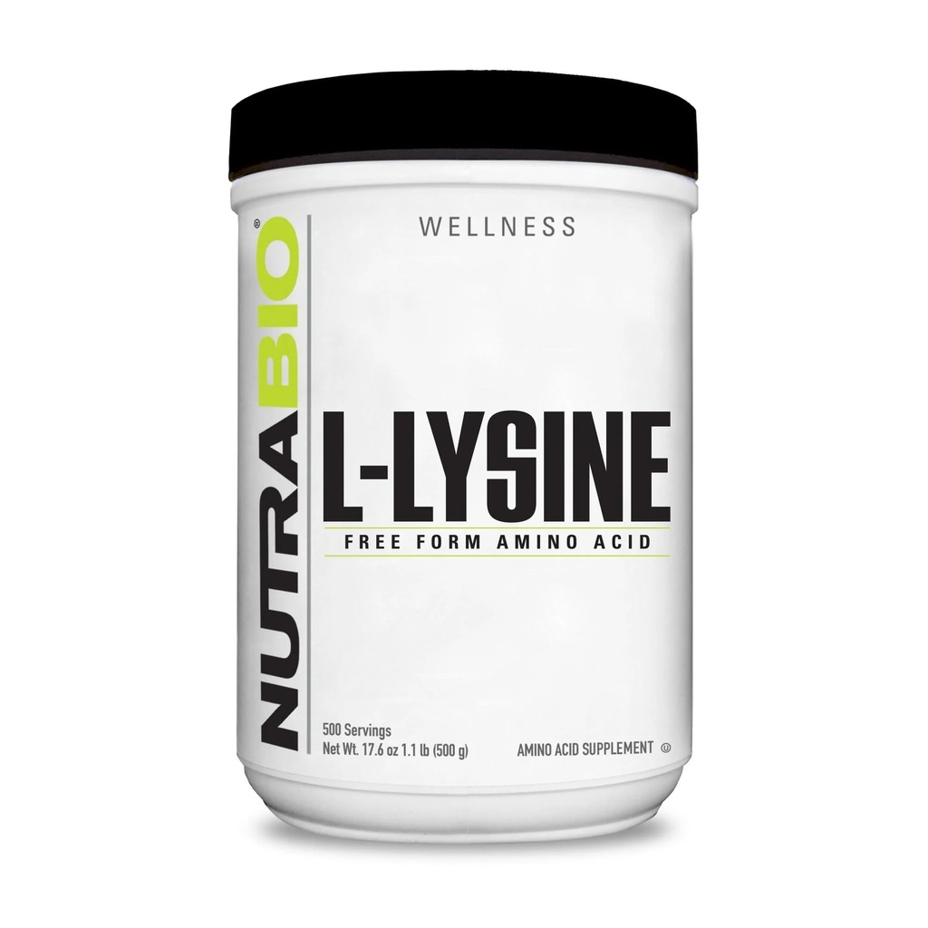 NutraBio L-Lysine Poeder 500g 