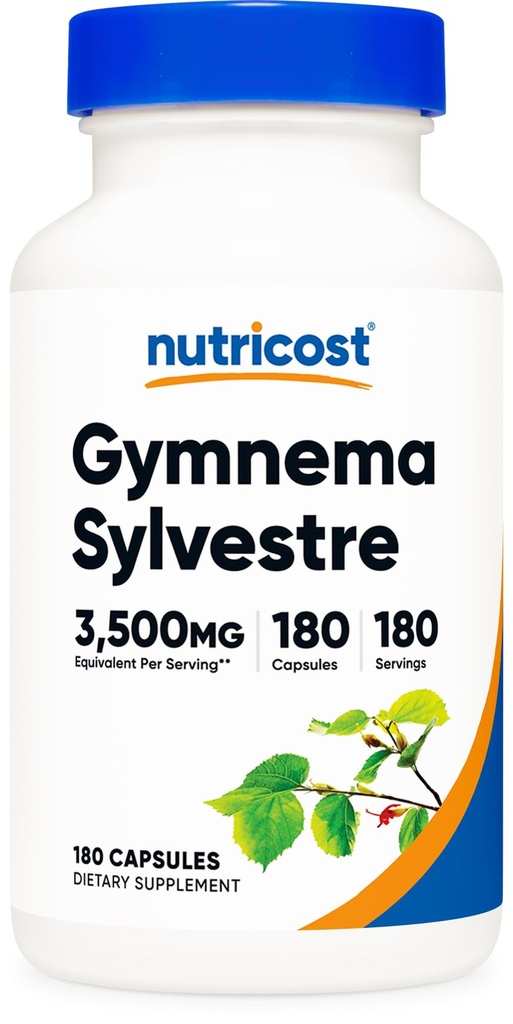 Nutricost Gymnema Sylvestre 3.500mg (20:1 Extract) uit 175mg, 180 Capsules - Non-GMO, Glutenvrij en Vegetarisch vriendelijk
