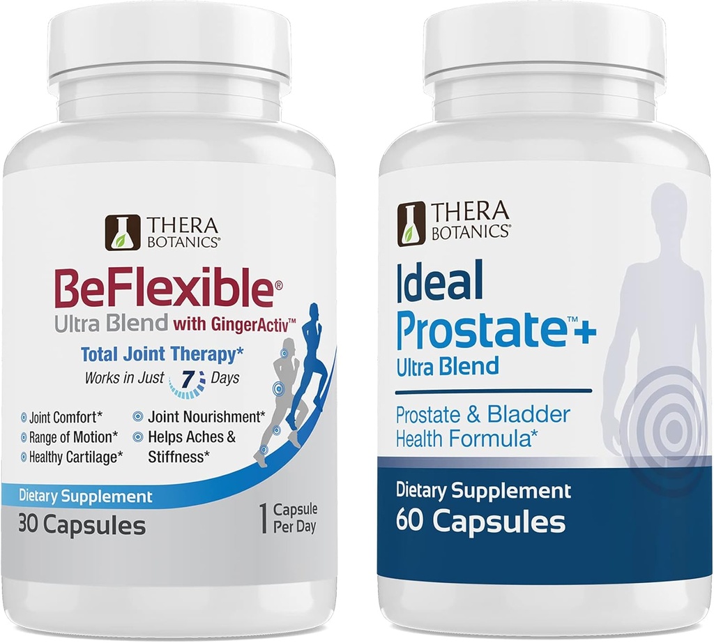 Therabotanics BeFlexible Ultra Joint Support Supplement en Ideal Prostate Ultra Powerful Prostate Supplement voor mannen* Bundle