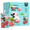 Hethstia Konjac Jelly, Lychee Konjac Jelly 10 Zakken met Collageen Peptiden, Low Calorie Drinkbare Litchi Jello, Vitamine C Lichte Snacks, Suikervrij, Keto, Glutenvrije, gezonde voedselgeschenken