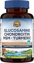 Vitalitown Glucosamine Chondritine MSM, Turmère, Collagène, Acide hyaluronique, Boswellia, Quercetin, 11-en-1 Formule, Glucosamine Sulfate 1500 mg, Pas de mollusques, Flexibilité et confort, 180 capsules