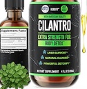 HERBIFY Cilantro Tincture - Herbal Cilantro Supplement for Detox - Rich Source of Antioxidants - Supports Heart and Body Cleanse - Made in USA - Cilantro Extract 4 Fl Oz
