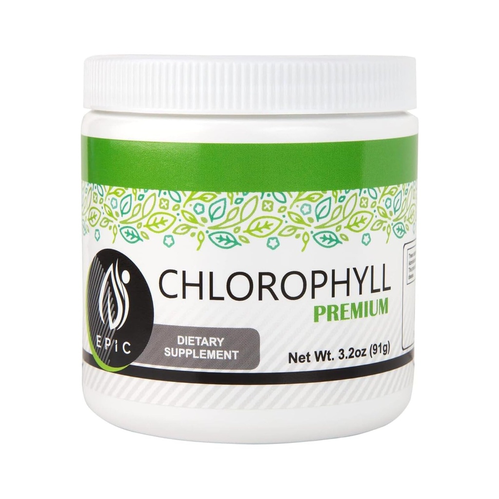 Epic Black Label Premium Chlorofyl Poeder Dieetsupplement. Natuurlijke chlorofyl Dat is krachtig en effectief, gemakkelijk te nemen met een Touch of Mint.