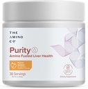 De Amino Co. Zuiverheid - Lever Ondersteuning Supplement met essentiële Aminozuren voor lever Detox Reiniging - Boost Lever Gezondheid voor optimale lever Ondersteuning- Perzik Mango, 30 porties