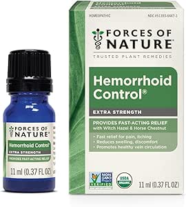 De krachten van de natuur aambei behandeling, extra sterkte 0,37 Fl Oz, biologische Homeopathische Geneeskunde & essentiële oliën, aambeien verlichting voor pijn, jeuk, zwelling, vermoeidheid & ongemak