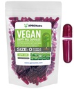 XPRS Nutra Maat 0 Lege capsules - 100 Graaf Lege Vegan Capsules - Vegetarische pillen - DIY plantaardige capsule vullen - Veggie pilscaps voor Do-It-Yourself Supplements (Paarse wortel)